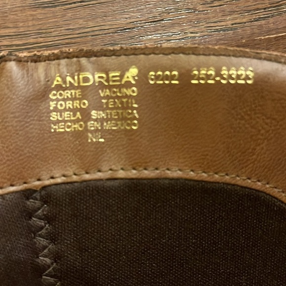 Andrea Women’s Brown Side Zipper Heeled Boots Size 5.5 - Picture 5 of 7